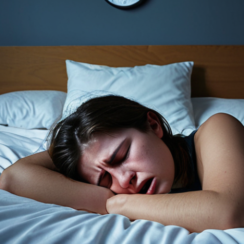 Home 20 **Image Prompt 1: The Nap Hangover**
A person, appearing disoriented and visibly exhausted, sits up in bed or on a couch after a nap. Their eyes are half-closed, brows furrowed, and a general sense of grogginess and confusion emanates from them. A traditional, perhaps jarring, alarm clock (or a phone displaying a harsh alarm screen) is visible nearby, symbolizing the abrupt interruption of deep sleep. The lighting is dull, emphasizing a "brain fog" or "sleep inertia" effect, with a feeling of lost time rather than rejuvenation.