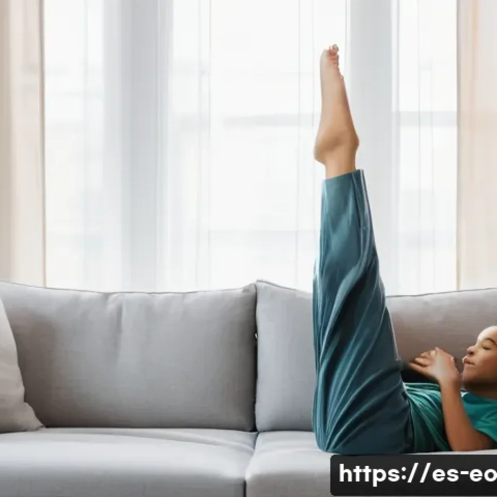 낮잠 후 집중력 향상 방법 - **Prompt:** A young adult, dressed in comfortable, modest loungewear (such as a soft t-shirt and tra...