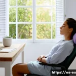 Home 22 낮잠을 위한 마음챙김 기법 - A peaceful indoor scene of a young adult woman practicing mindful breathing during a short nap in a ...