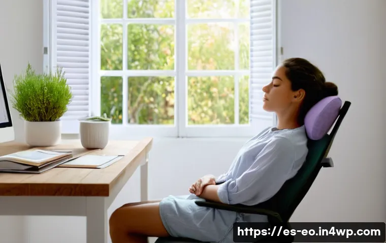 낮잠을 위한 마음챙김 기법 - A peaceful indoor scene of a young adult woman practicing mindful breathing during a short nap in a ...
