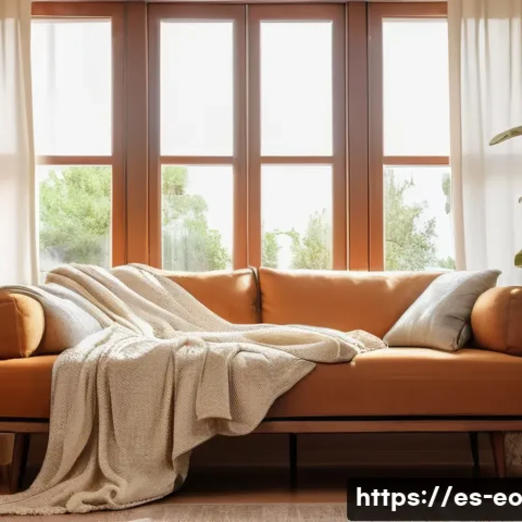 낮잠을 통한 에너지 유지 방법 - A cozy Mediterranean-style home interior during early afternoon, featuring a softly lit living room ...