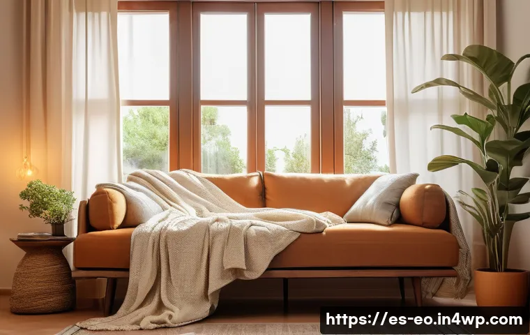 낮잠을 통한 에너지 유지 방법 - A cozy Mediterranean-style home interior during early afternoon, featuring a softly lit living room ...