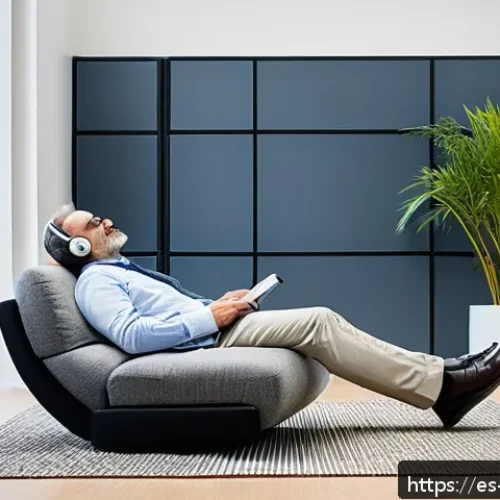 Home 30 낮잠과 사회적 상호작용 - A serene office break room in a modern Spanish workplace during a sunny afternoon, featuring a middl...