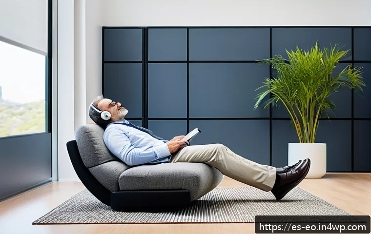 낮잠과 사회적 상호작용 - A serene office break room in a modern Spanish workplace during a sunny afternoon, featuring a middl...